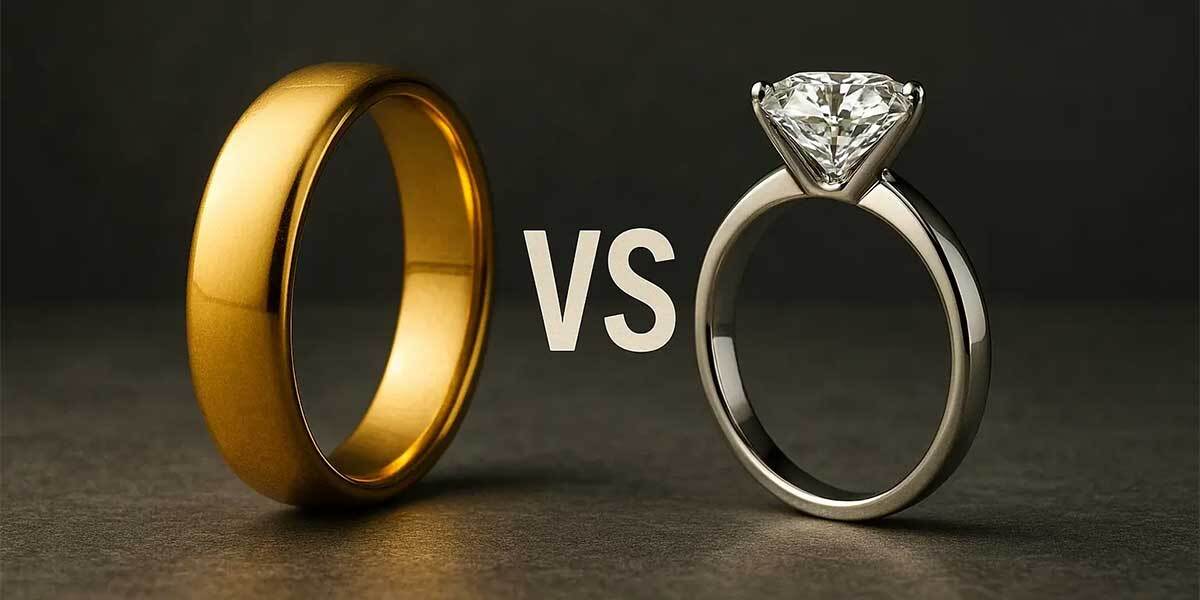 Gold vs diamond rings