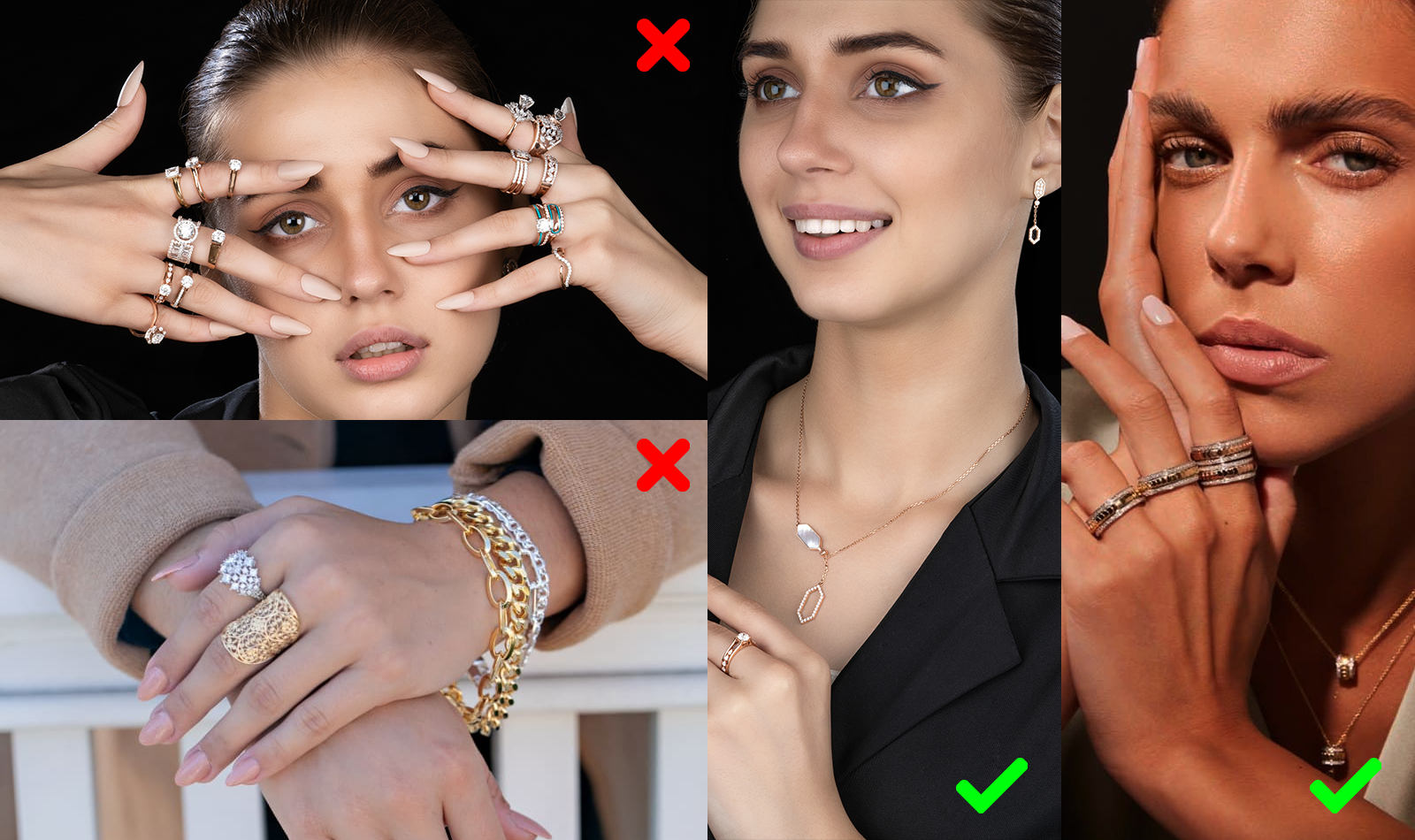 Mistakes women make wearing jewellery