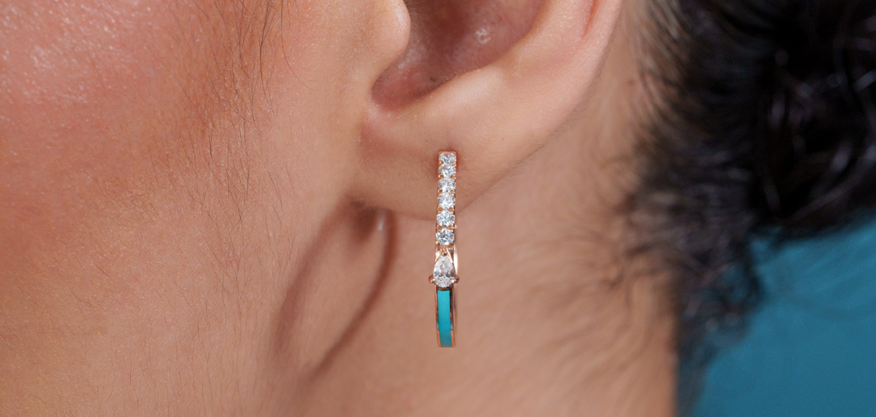Lab Grown Diamond Hoop Earrings