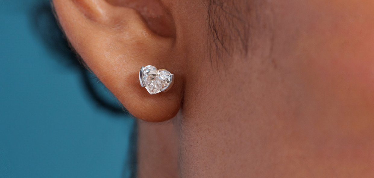Lab Grown Diamond Solitaire Earrings