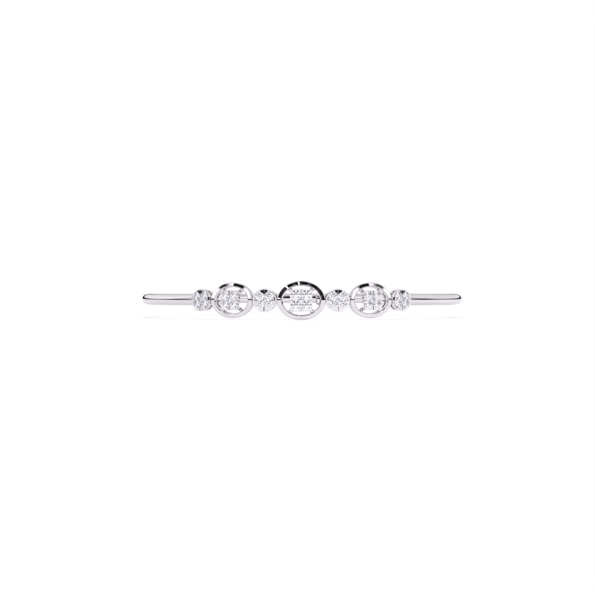 Delicate Triple Charm Diamond Bracelet