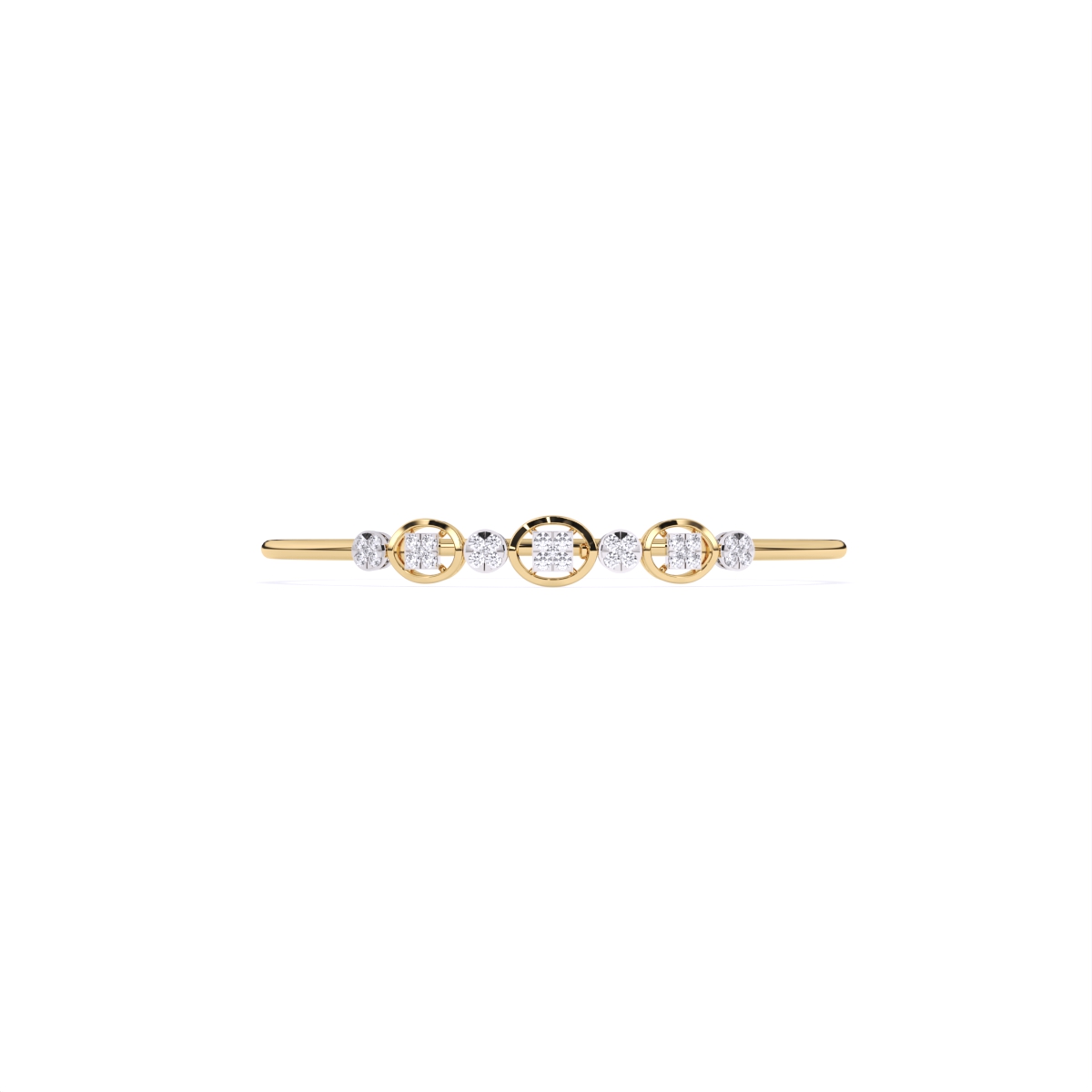 Delicate Triple Charm Diamond Bracelet