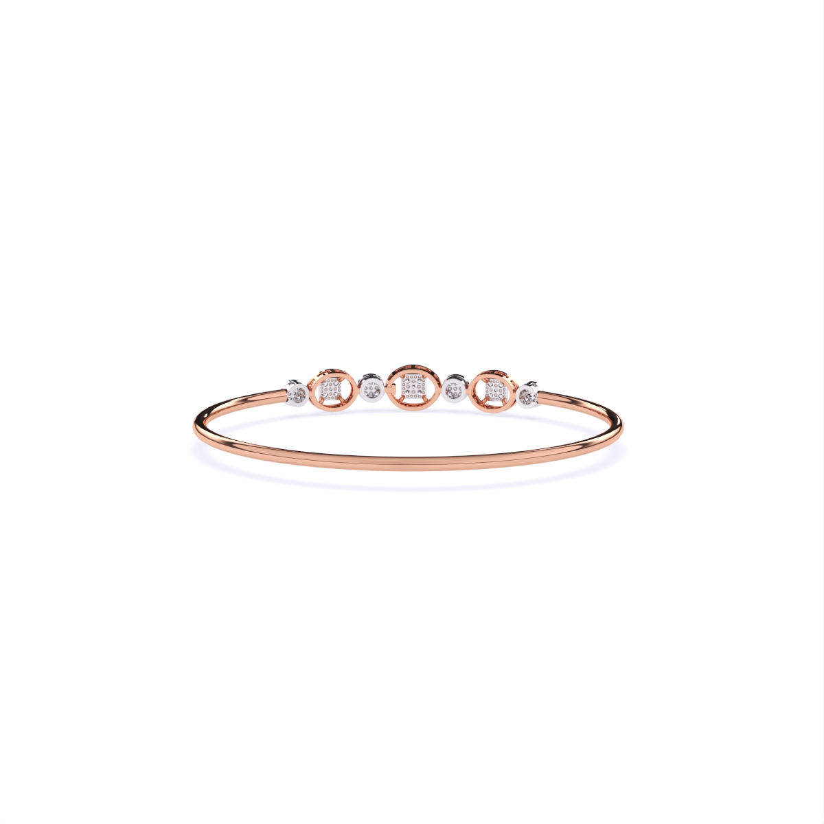 Delicate Triple Charm Diamond Bracelet