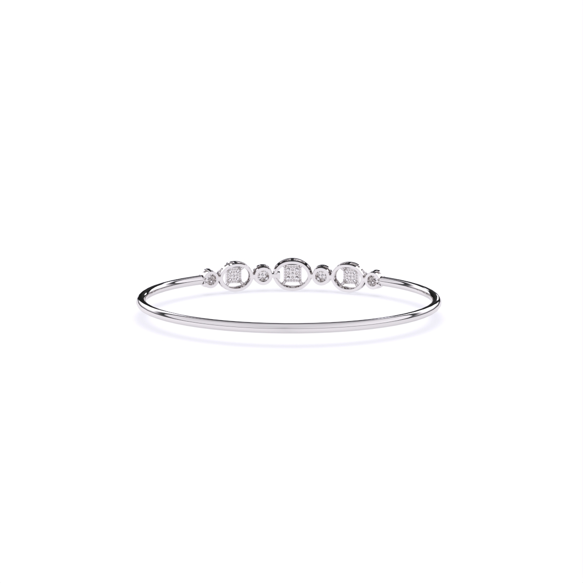 Delicate Triple Charm Diamond Bracelet