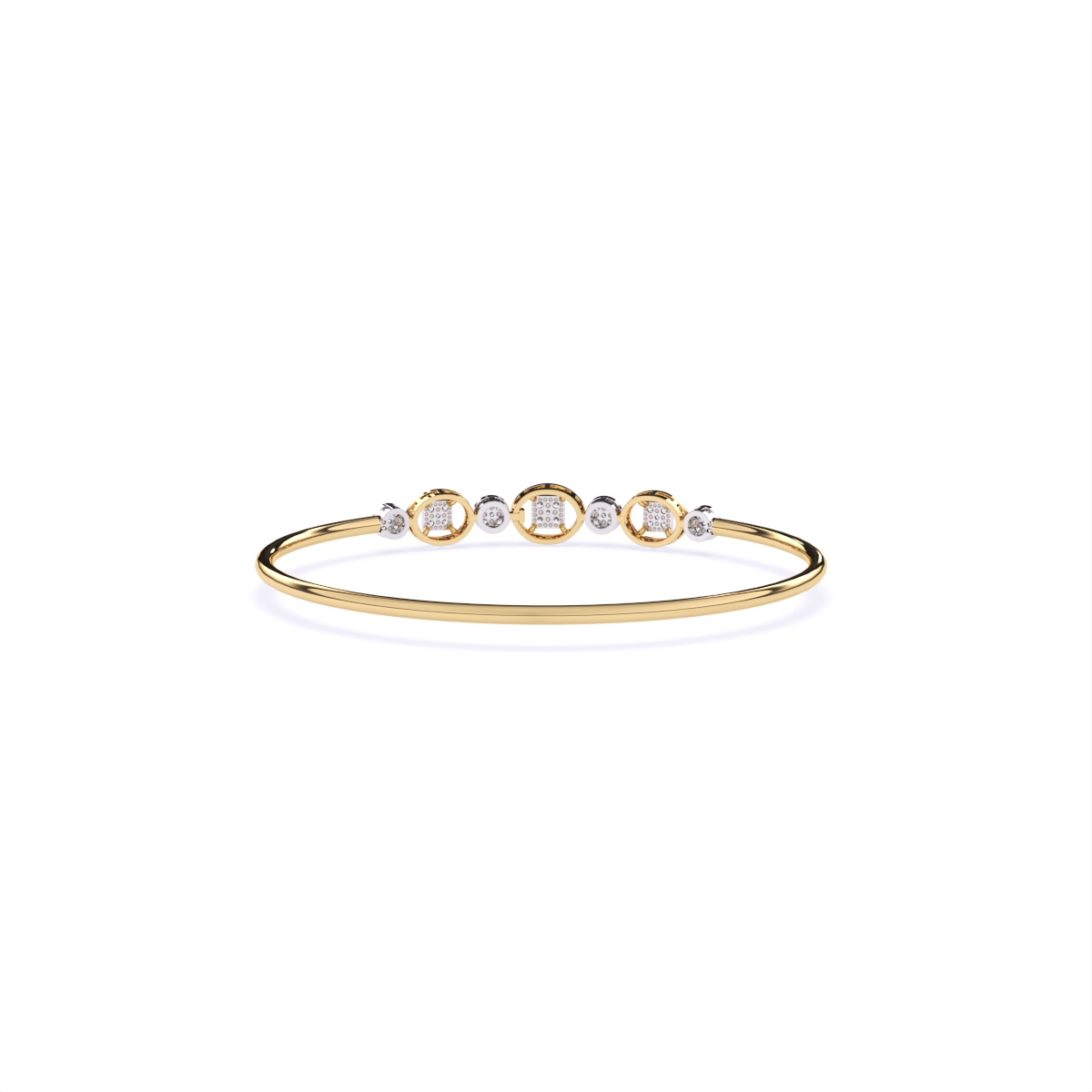 Delicate Triple Charm Diamond Bracelet