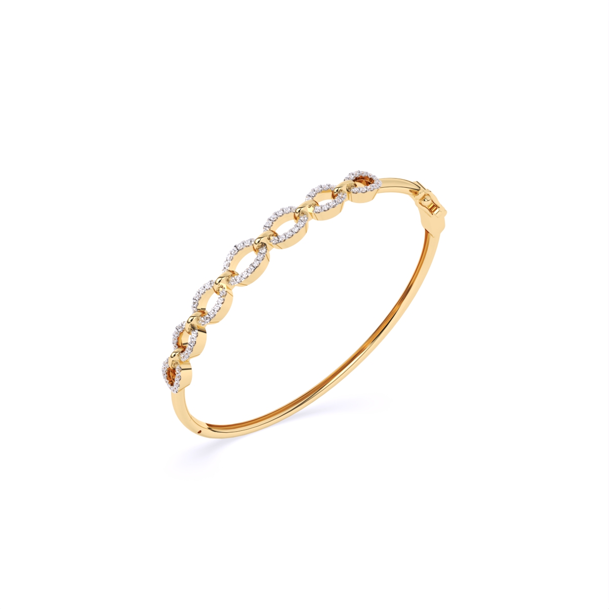 Classy Linked Design Diamond Bracelet