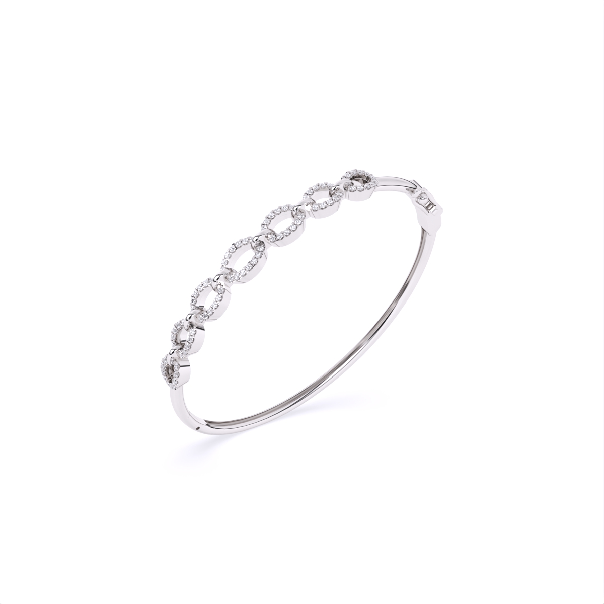 Classy Linked Design Diamond Bracelet