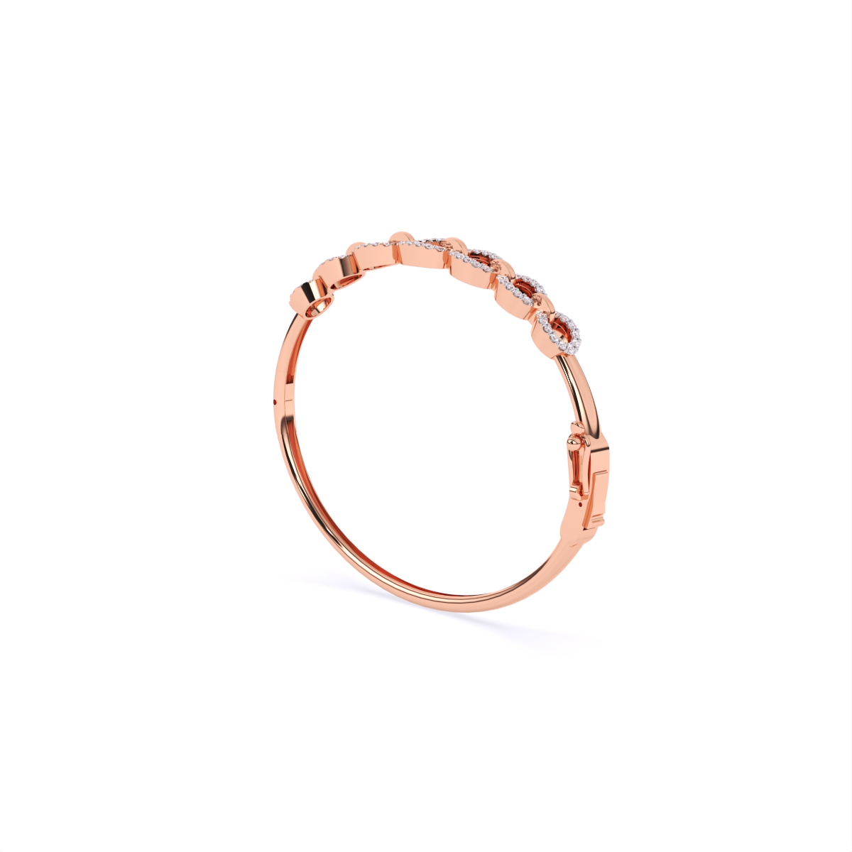 Classy Linked Design Diamond Bracelet