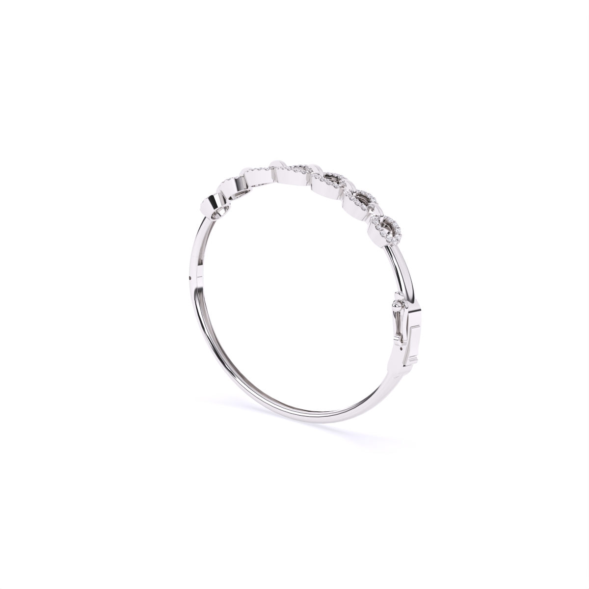 Classy Linked Design Diamond Bracelet