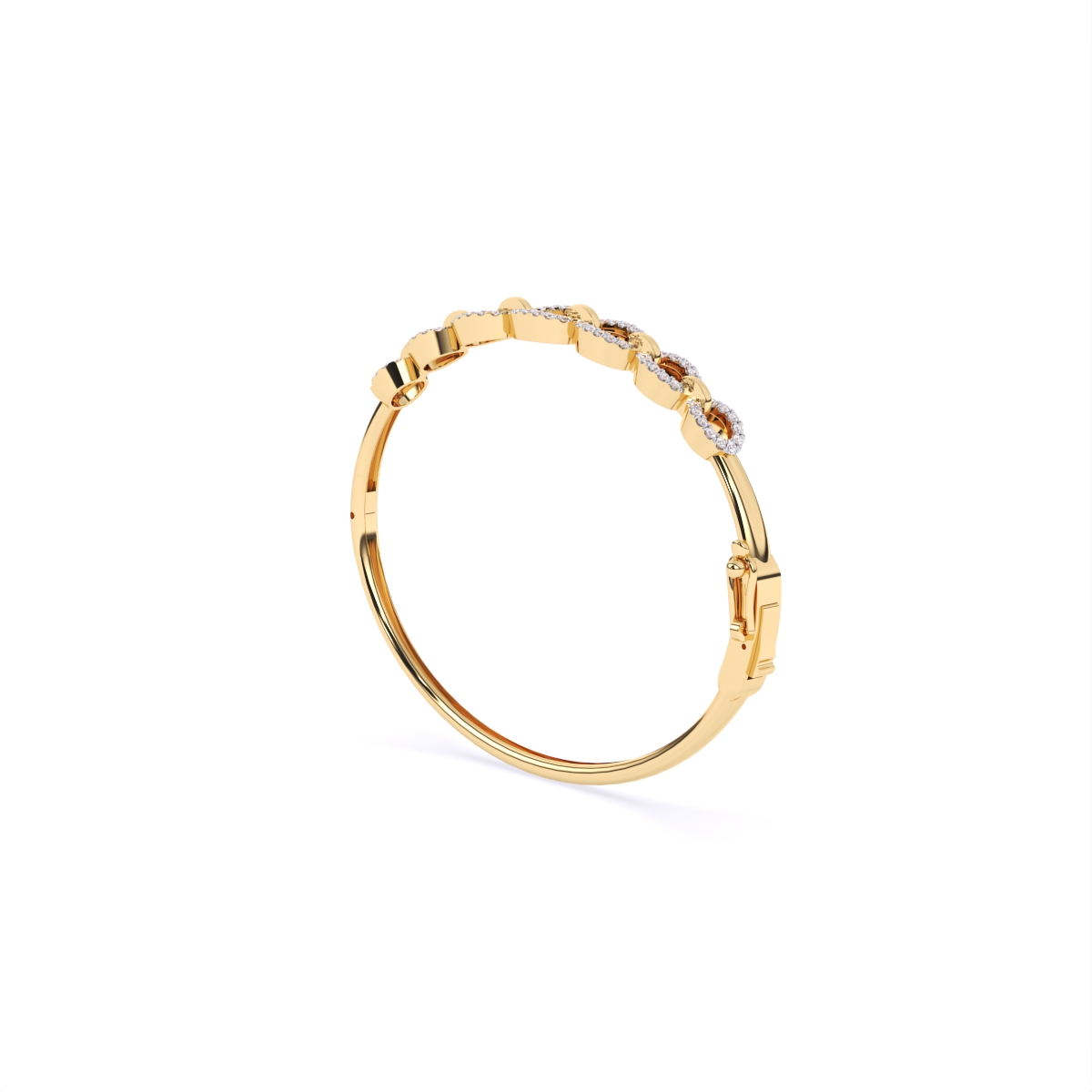 Classy Linked Design Diamond Bracelet
