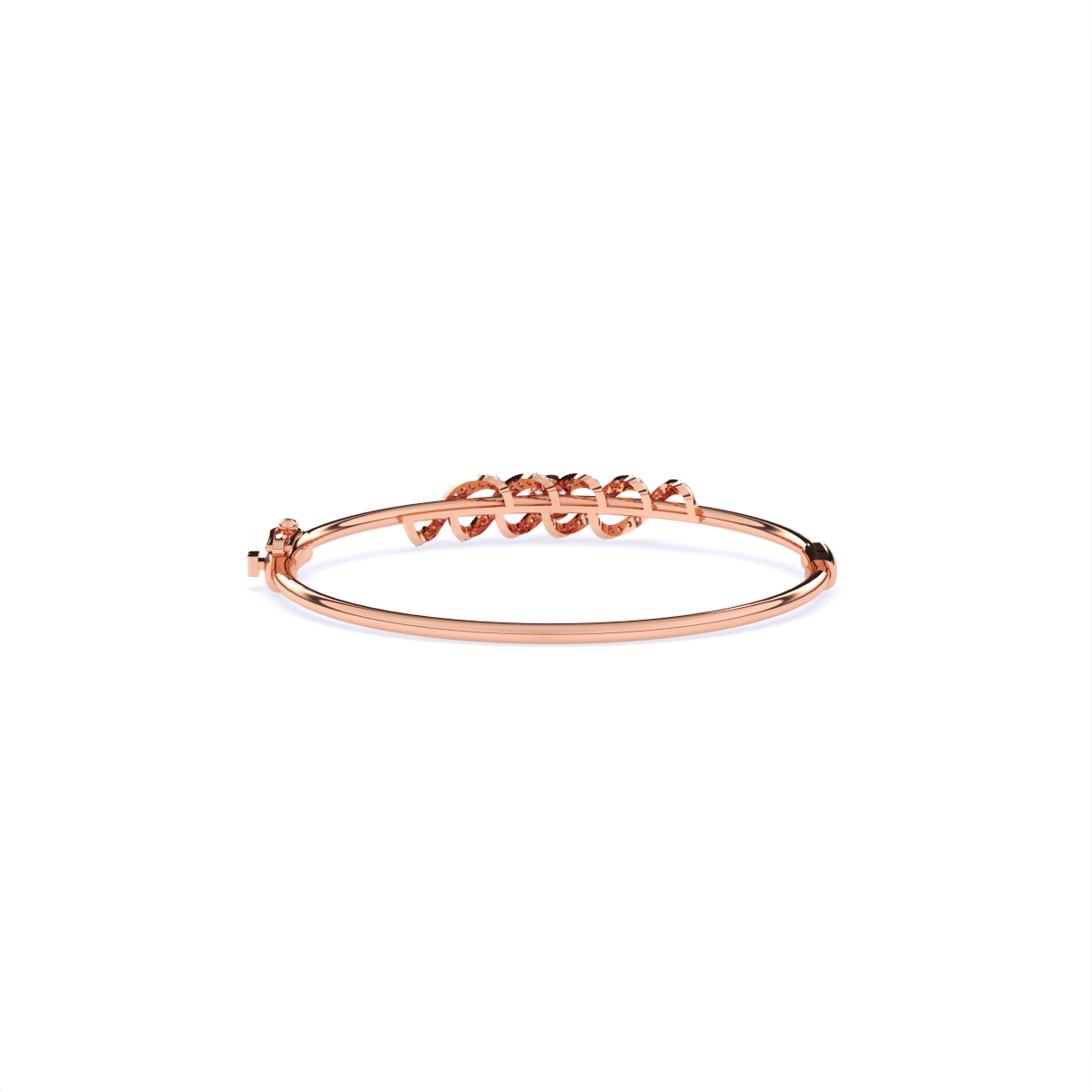 Glimmer Twisted  Diamond Kada Style Bracelet