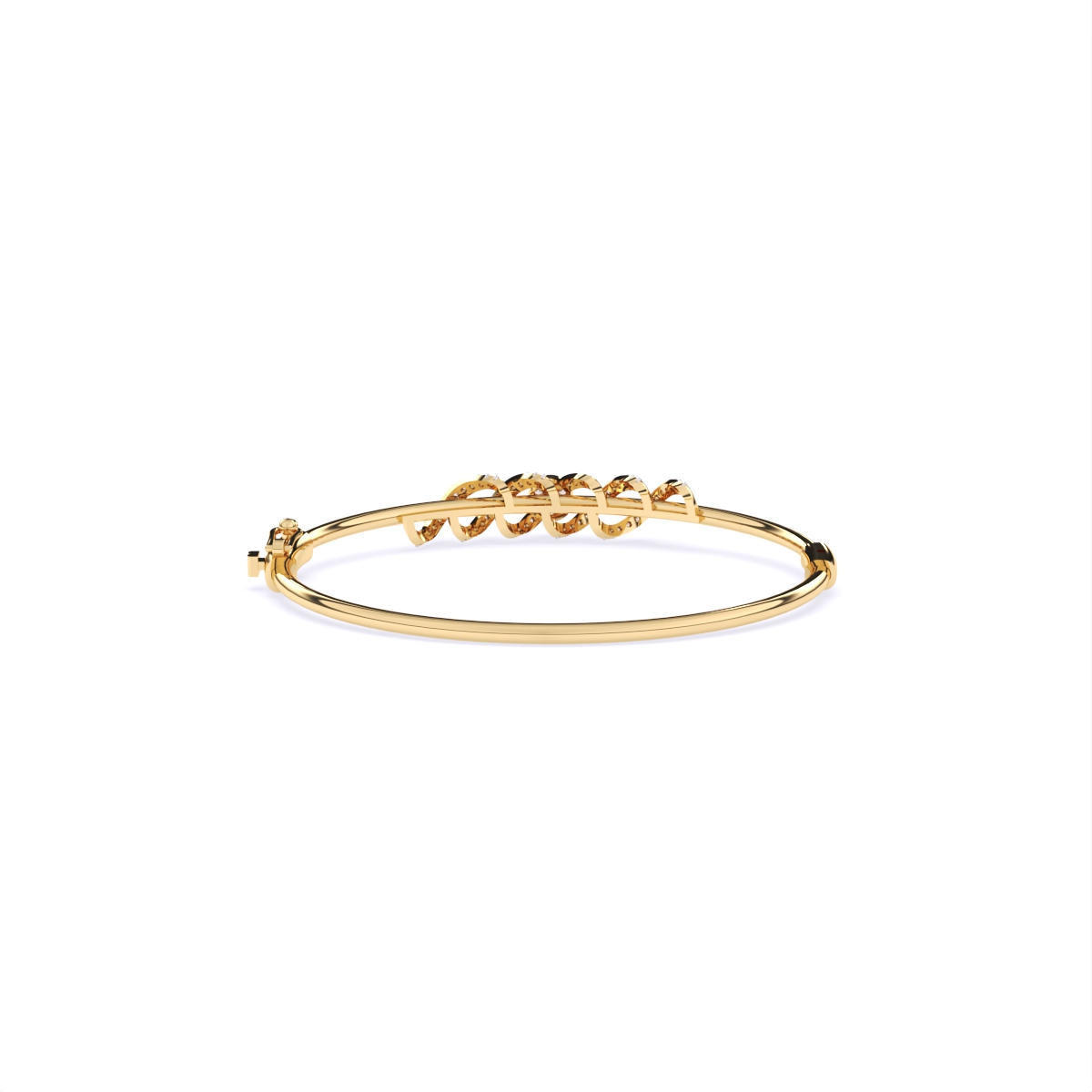 Glimmer Twisted  Diamond Kada Style Bracelet
