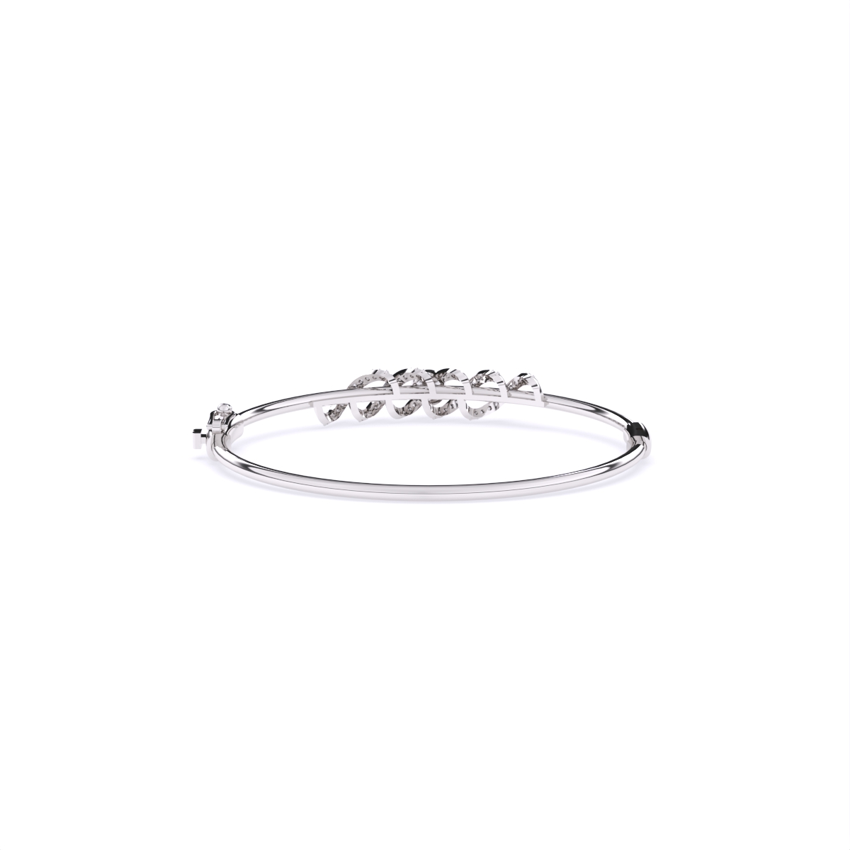 Glimmer Twisted  Diamond Kada Style Bracelet