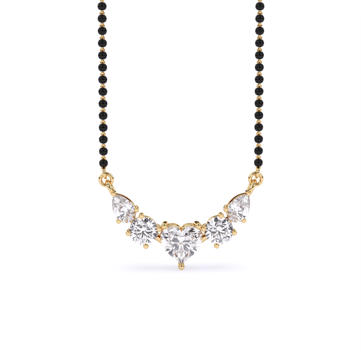 Radiant Trio Shape Diamond Mangalsutra