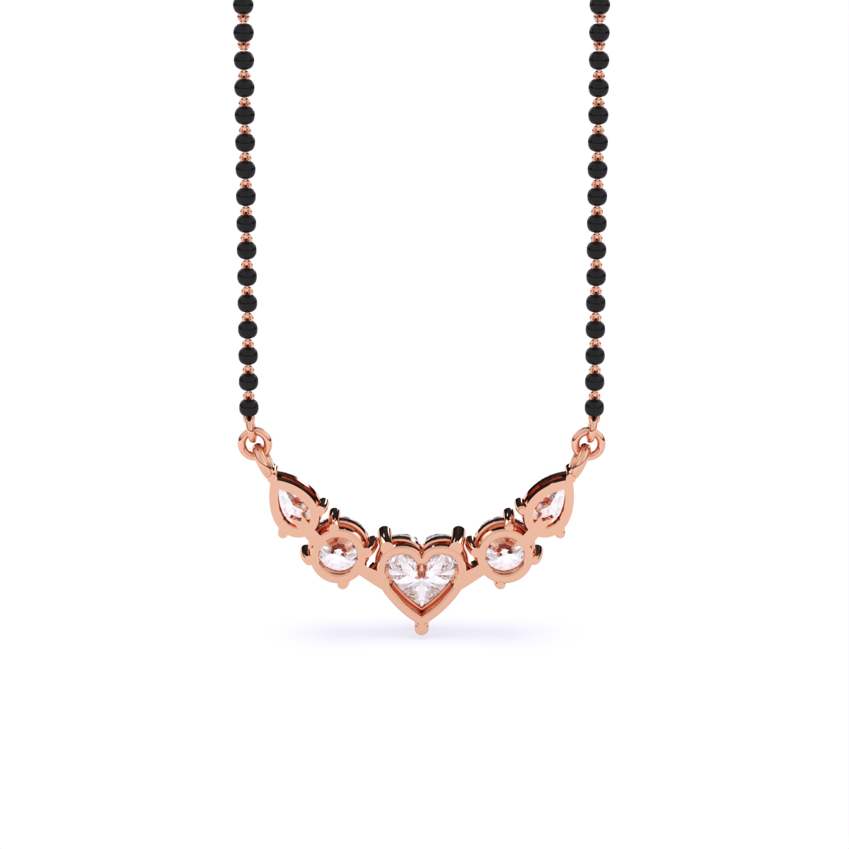 Radiant Trio Shape Diamond Mangalsutra
