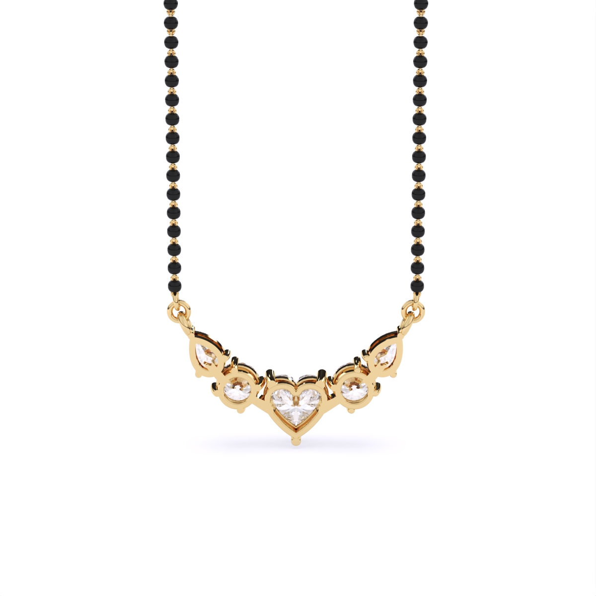 Radiant Trio Shape Diamond Mangalsutra