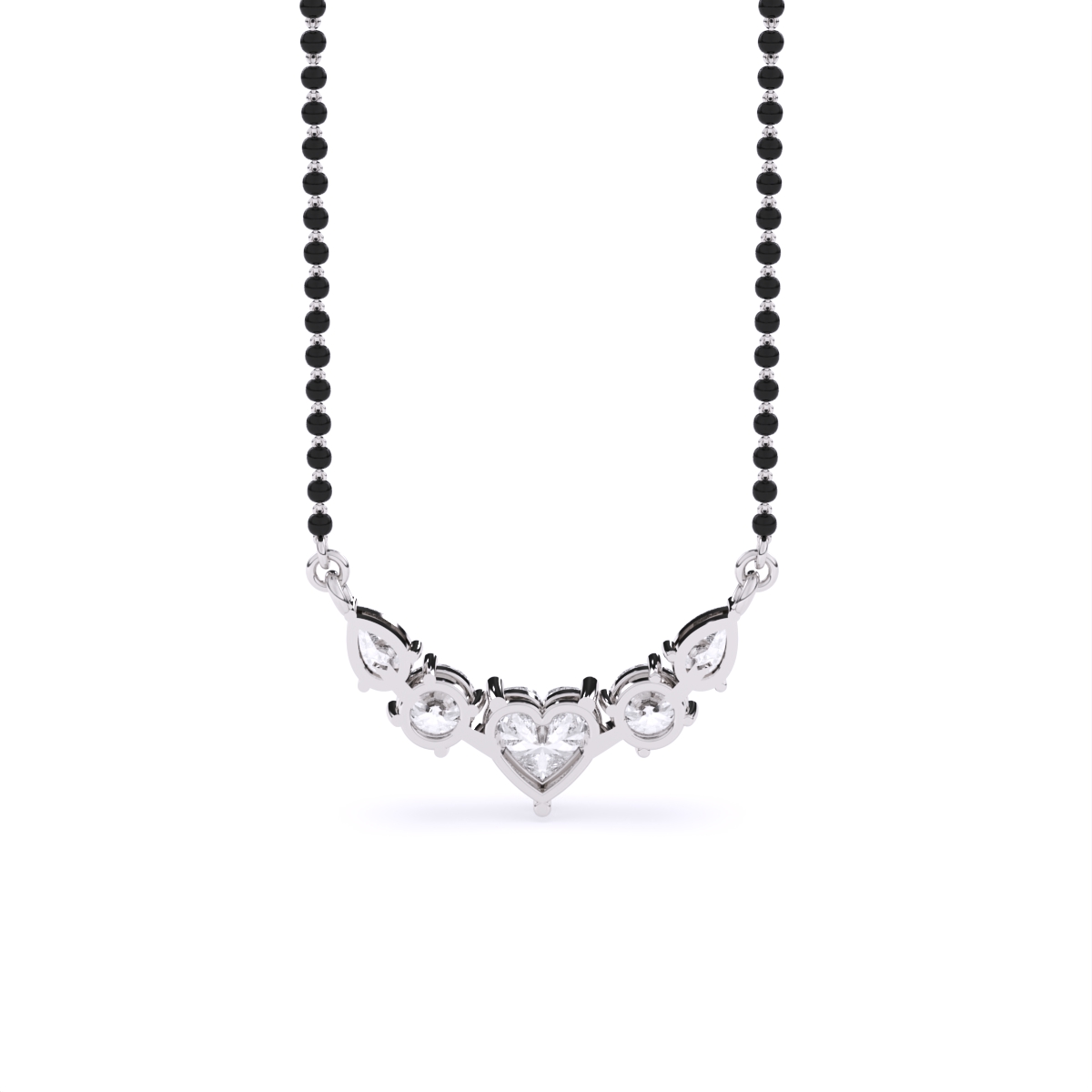 Radiant Trio Shape Diamond Mangalsutra