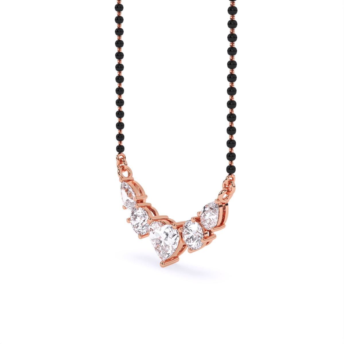 Radiant Trio Shape Diamond Mangalsutra