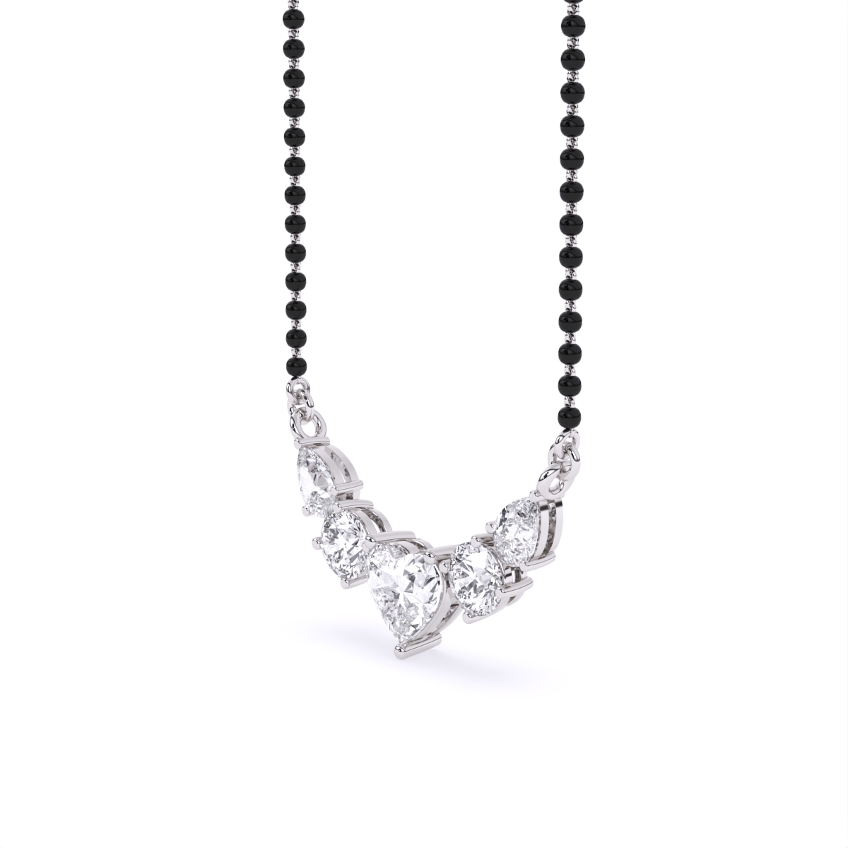Radiant Trio Shape Diamond Mangalsutra