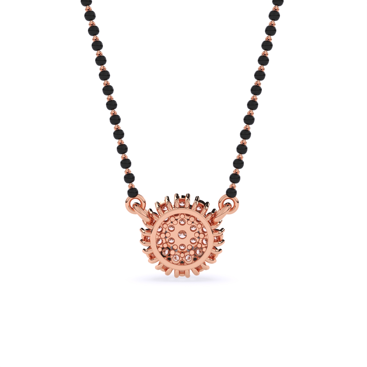 Floral Bloom Diamond Pendant Mangalsutra