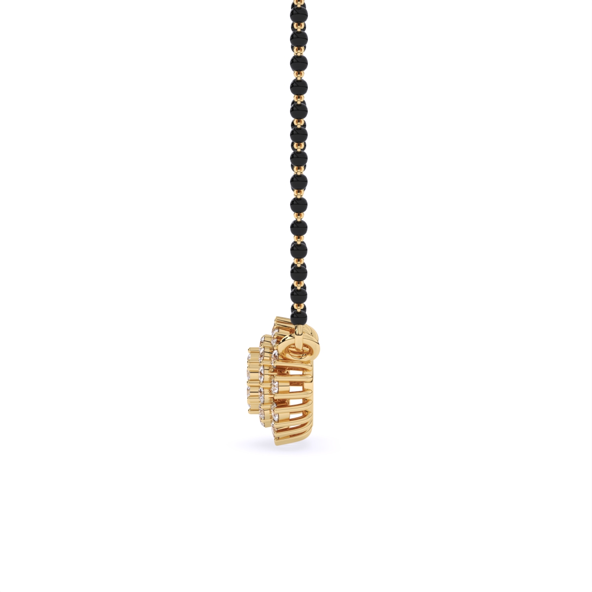 Floral Bloom Diamond Pendant Mangalsutra