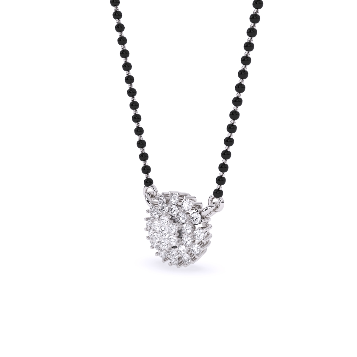 Floral Bloom Diamond Pendant Mangalsutra