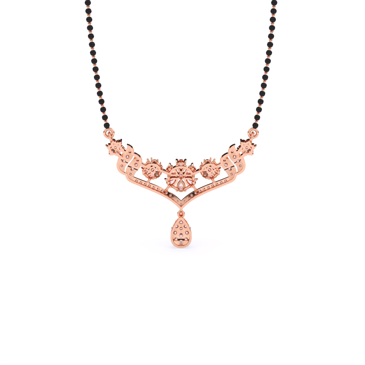 Heritage Look with Studded-Diamond Mangalsutra