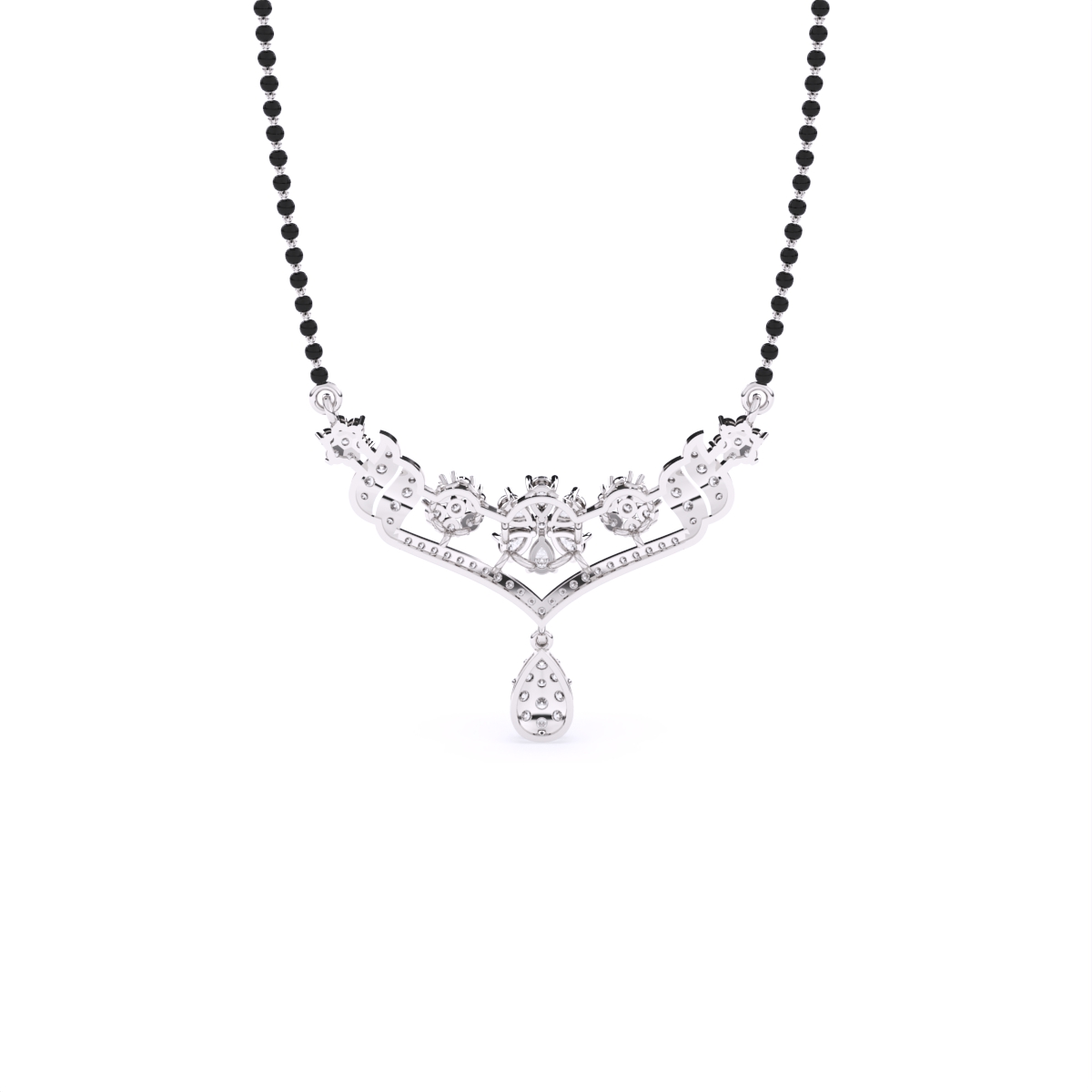 Heritage Look with Studded-Diamond Mangalsutra