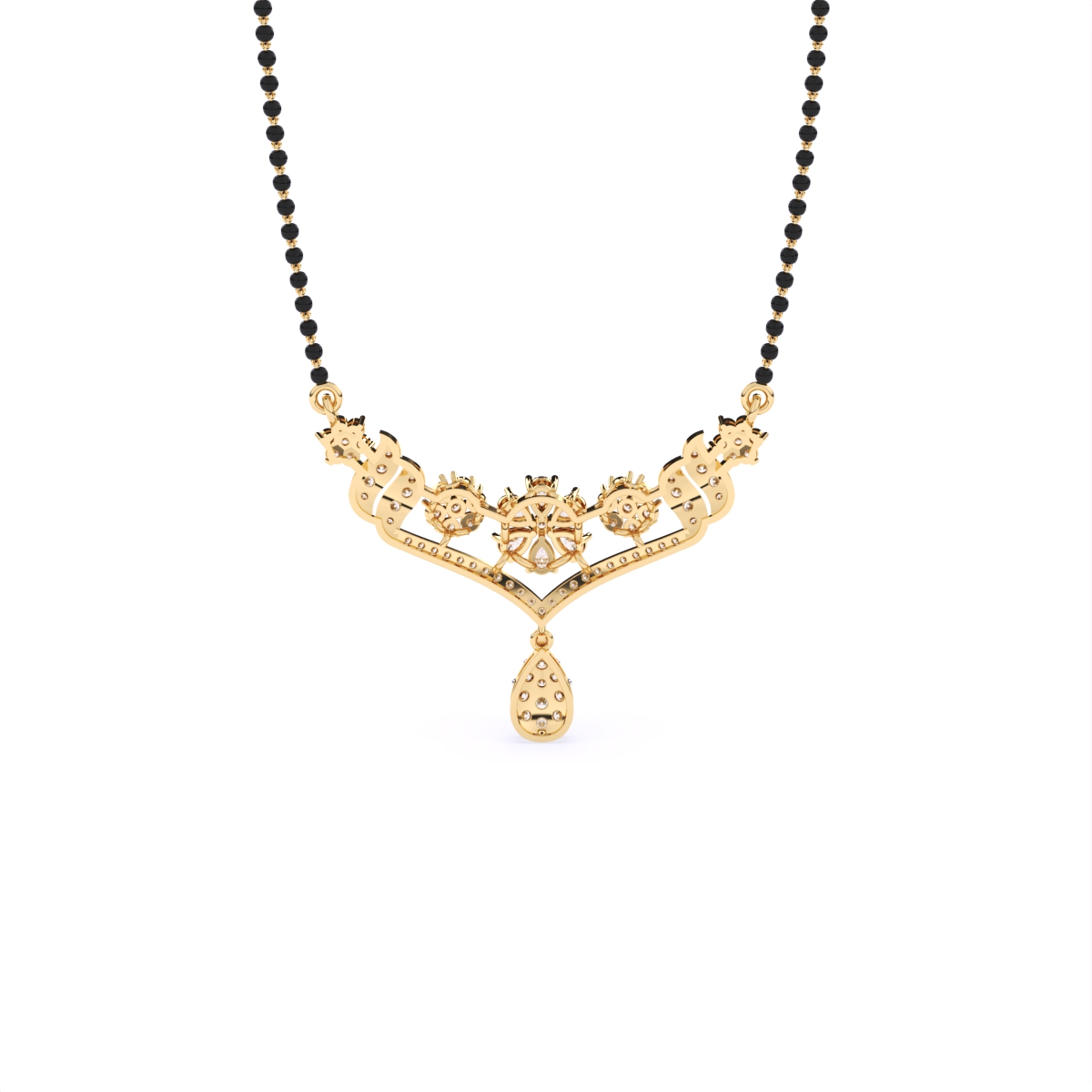 Heritage Look with Studded-Diamond Mangalsutra