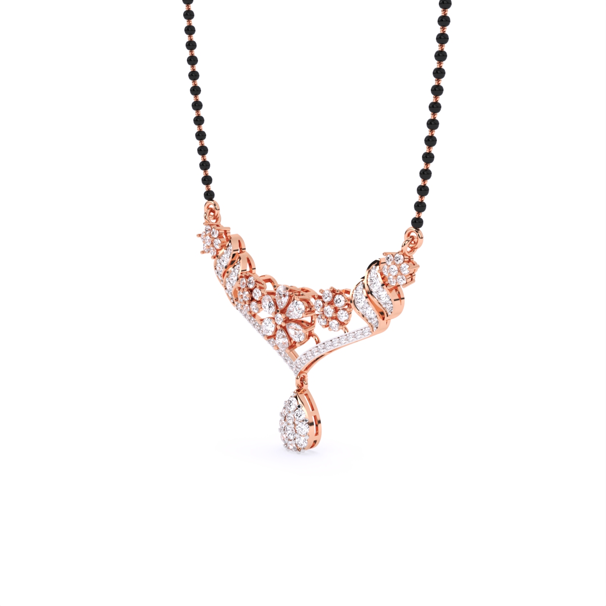 Heritage Look with Studded-Diamond Mangalsutra