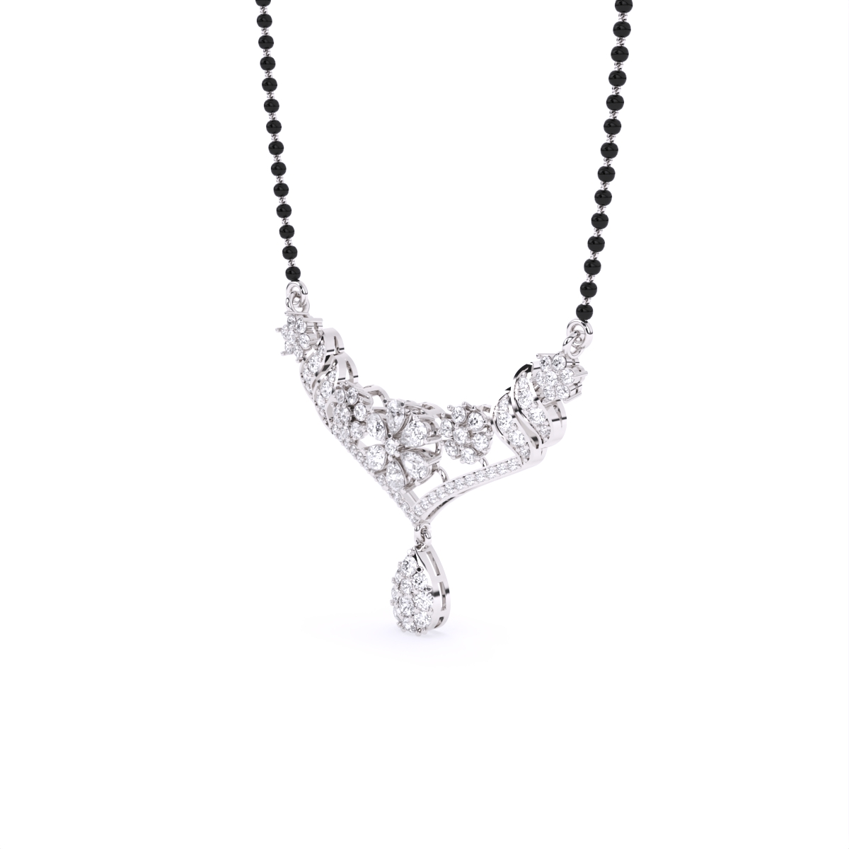 Heritage Look with Studded-Diamond Mangalsutra