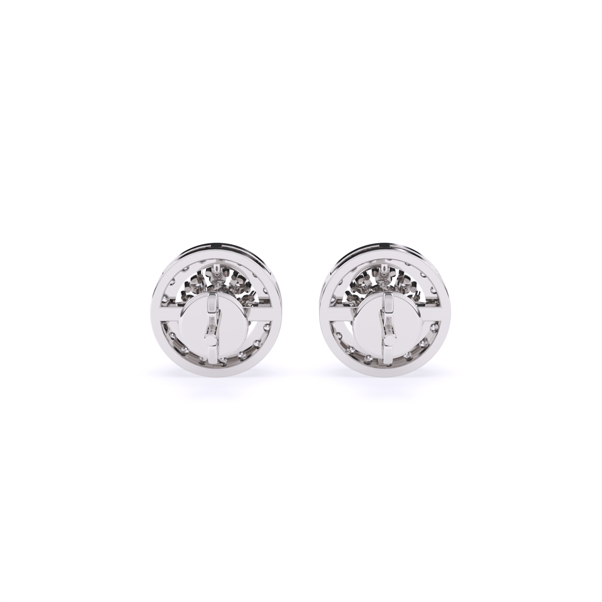 Sparkling Designer Round Diamond Stud Earrings