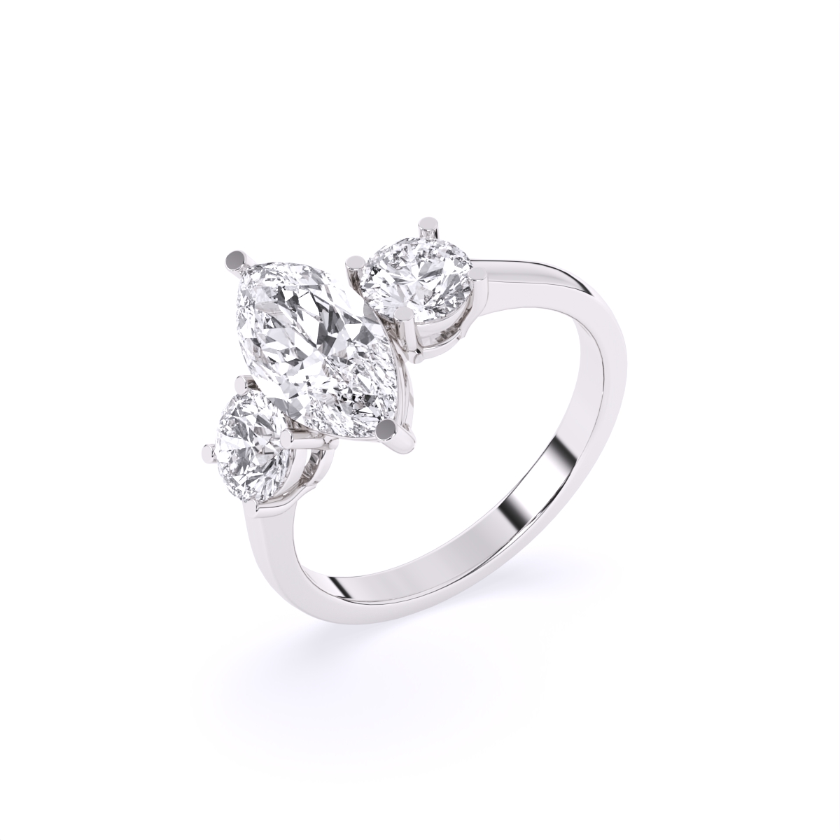 Ever Classic Three Stone Diamond Ring