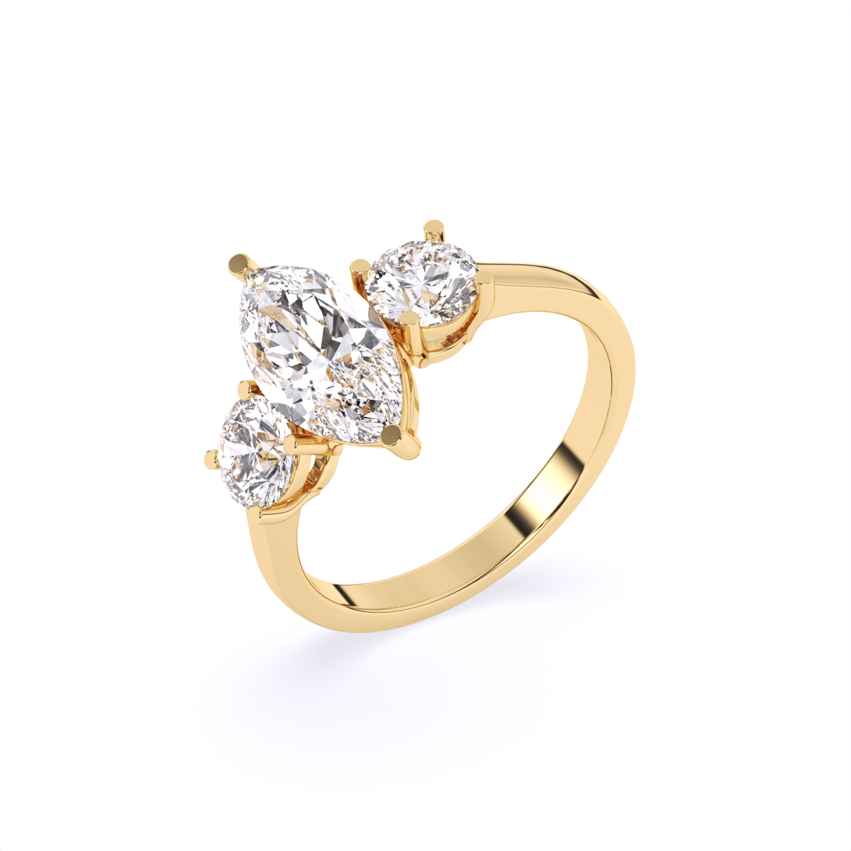 Ever Classic Three Stone Diamond Ring