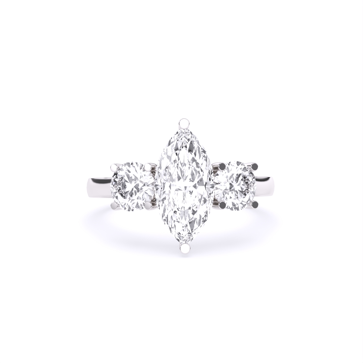 Ever Classic Three Stone Diamond Ring