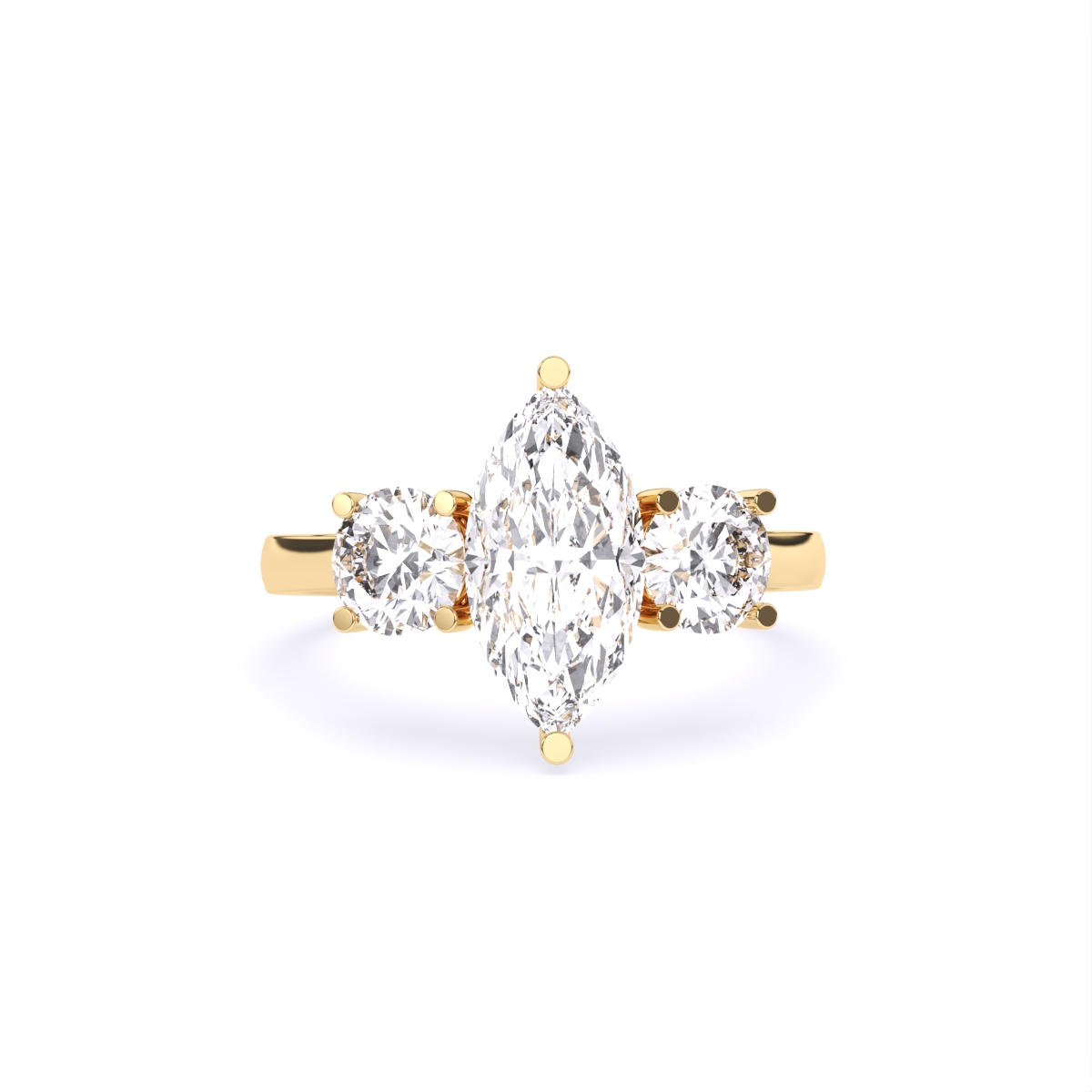 Ever Classic Three Stone Diamond Ring