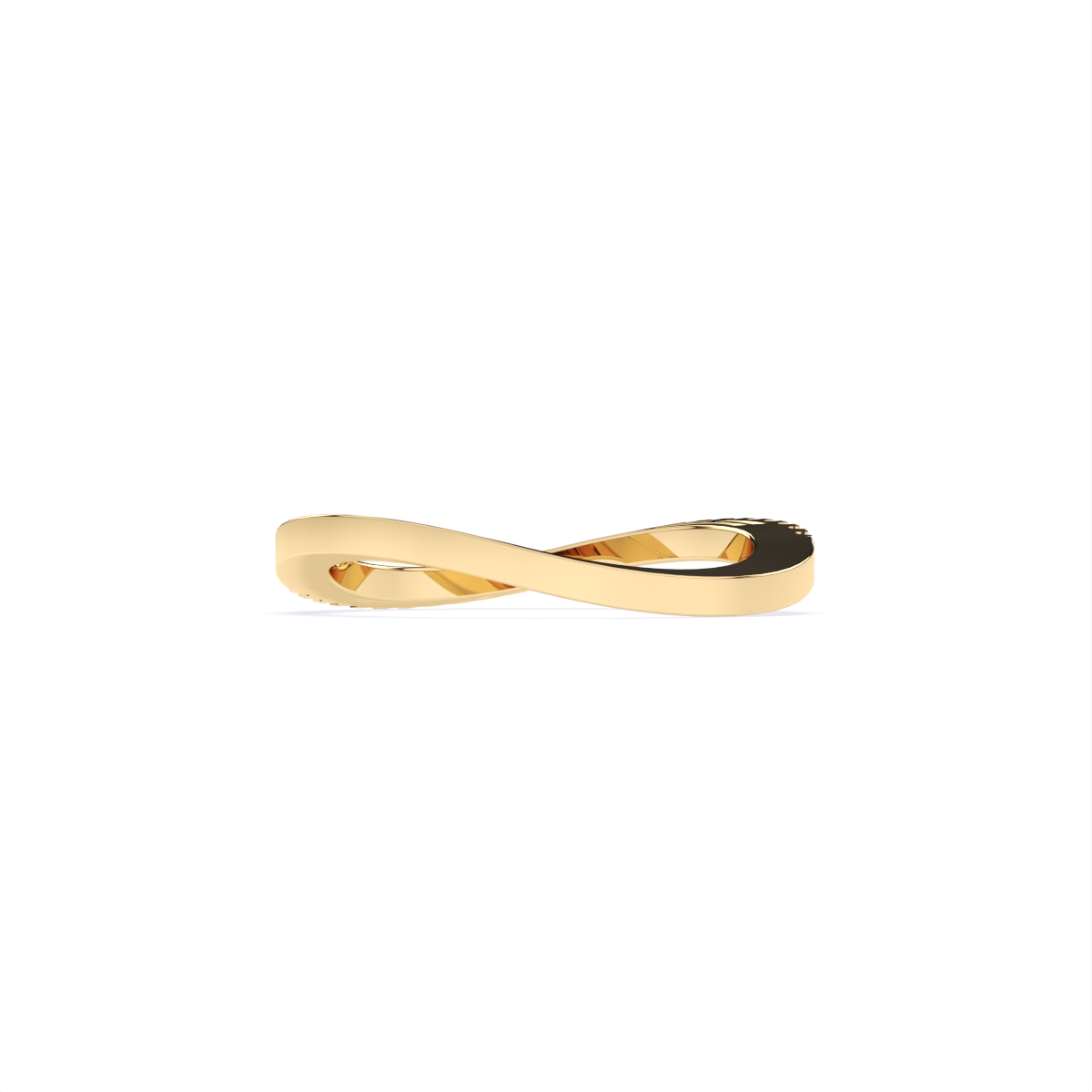 Minimalist Curve Shape Lab-Diamond Band Ring