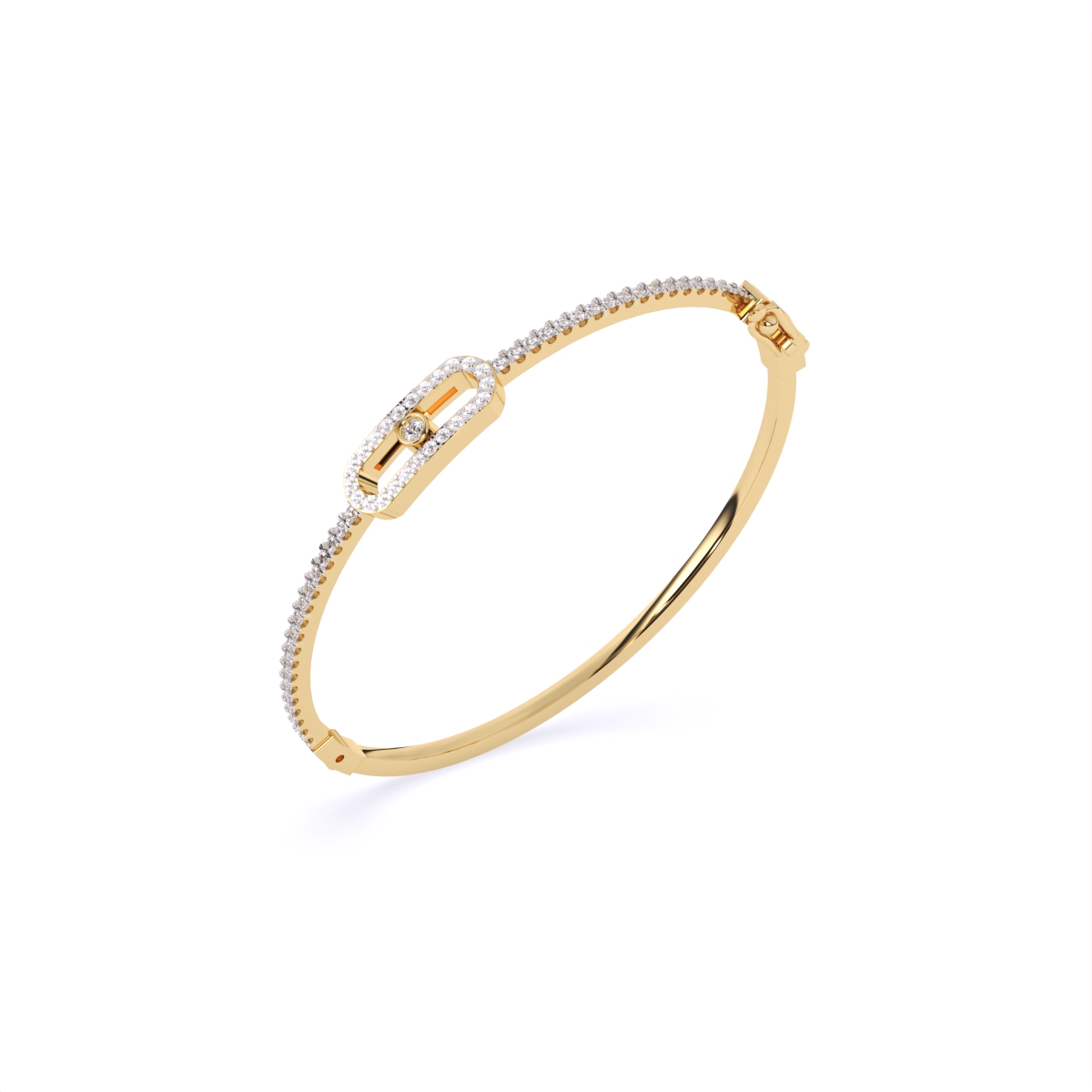 Sleek And Stylish Kada Style Diamond Bracelet