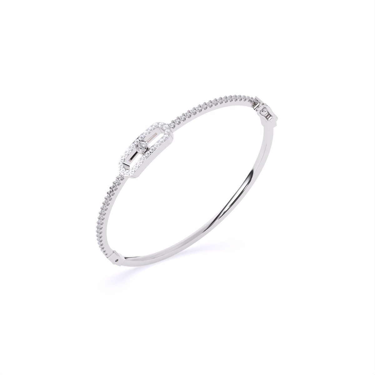 Sleek And Stylish Kada Style Diamond Bracelet