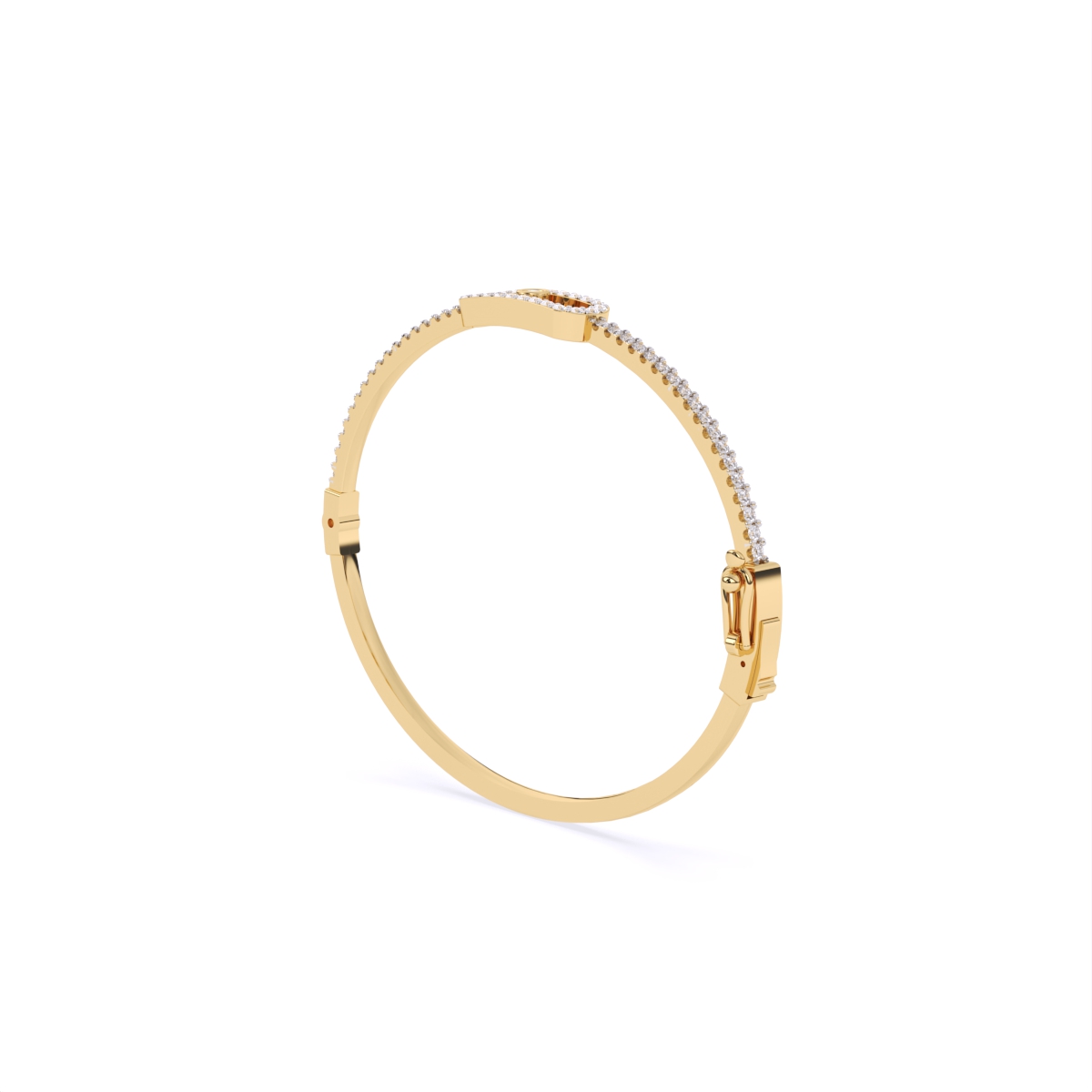 Sleek And Stylish Kada Style Diamond Bracelet