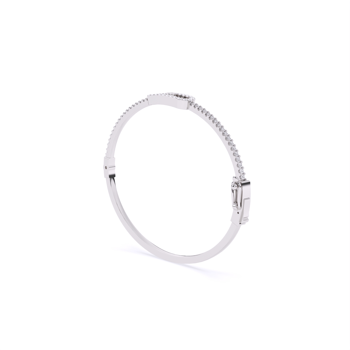 Sleek And Stylish Kada Style Diamond Bracelet