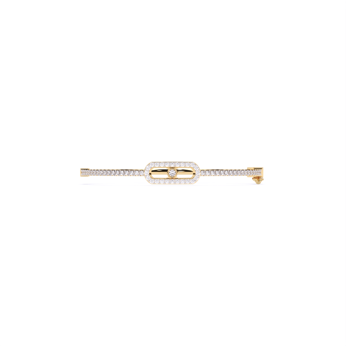 Sleek And Stylish Kada Style Diamond Bracelet