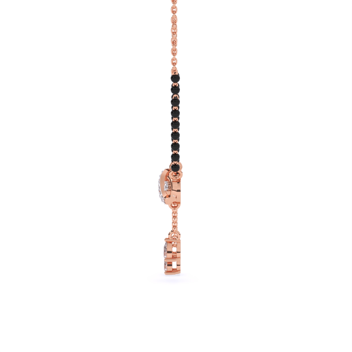 Stylist Infinity Mangalsutra With Diamond Drop Pendants