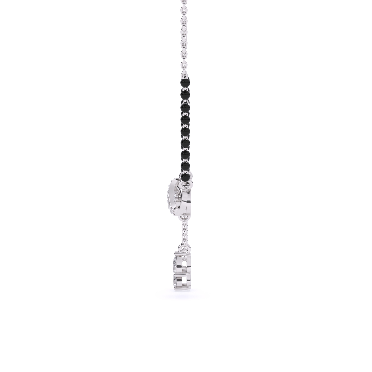 Stylist Infinity Mangalsutra With Diamond Drop Pendants