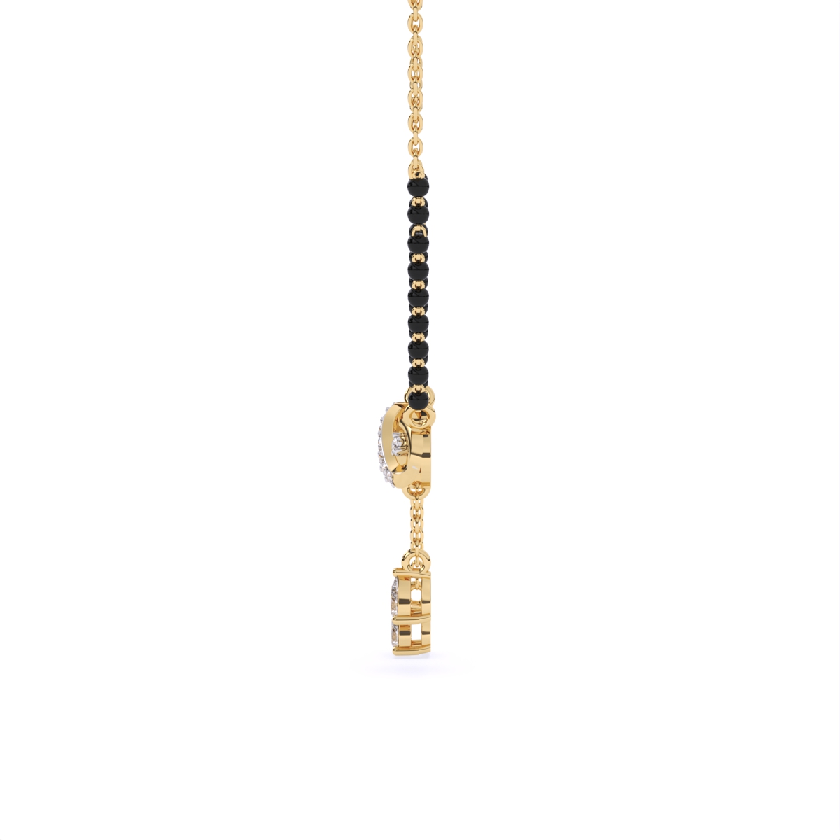 Stylist Infinity Mangalsutra With Diamond Drop Pendants