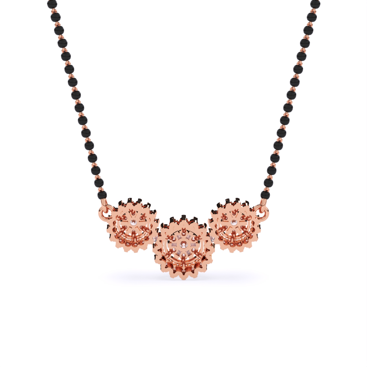 Beautiful Three Diamond-Studded Mangalsutra