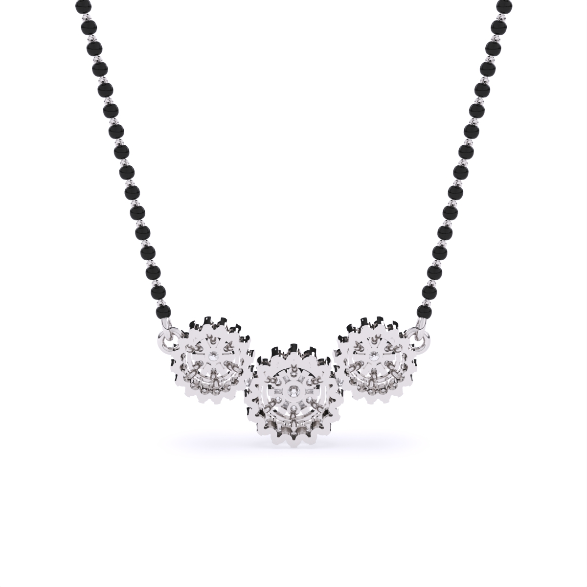 Beautiful Three Diamond-Studded Mangalsutra