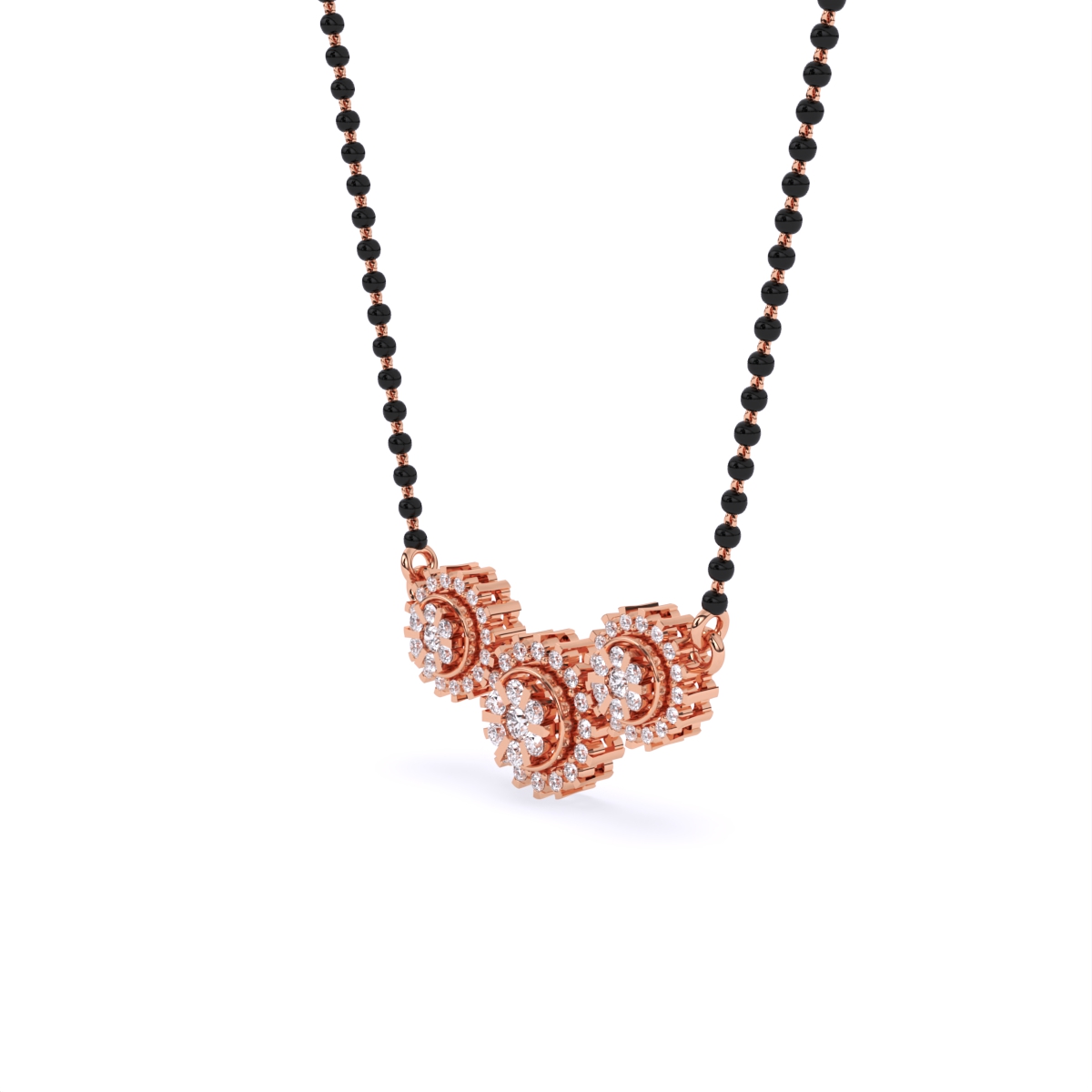 Beautiful Three Diamond-Studded Mangalsutra
