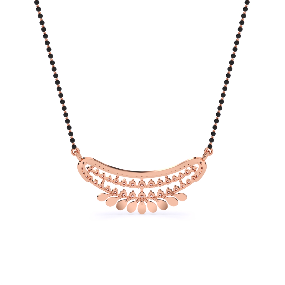 Modern Layered Small Diamond Mangalsutra