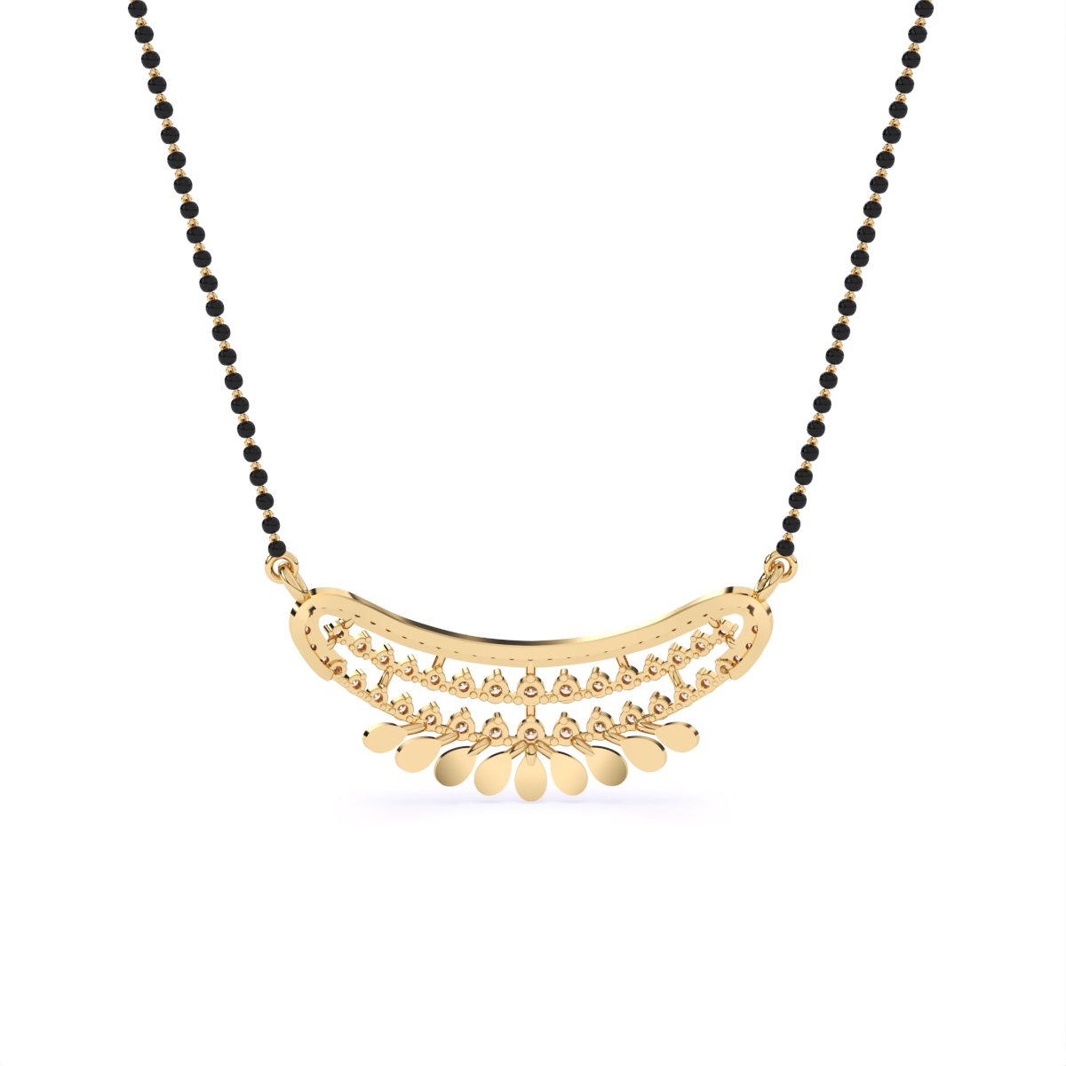 Modern Layered Small Diamond Mangalsutra